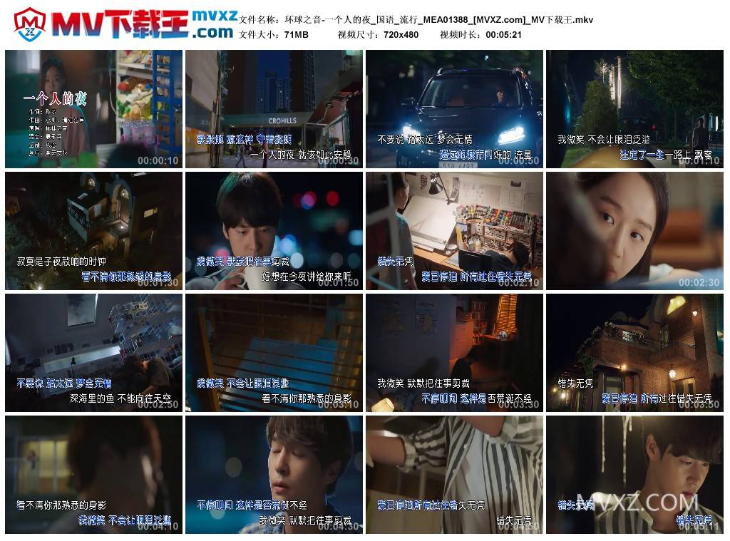 环球之音-一个人的夜_国语_流行_MEA01388